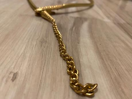 Krásny elegantný zlatý opasok náhrdelník tvar hada,