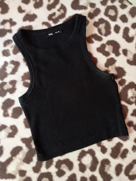 Čierny crop top, sinsay,m