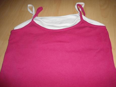 Ruzovo-biele tricko ramieka, xs