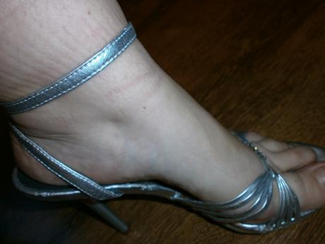 Strieborne sandalky, 39