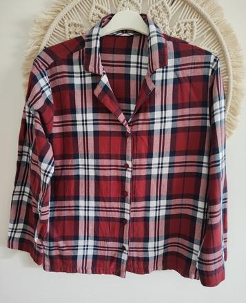 Bordová karovaná košeľa ellos, m