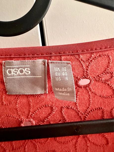 Červené šaty asos, l