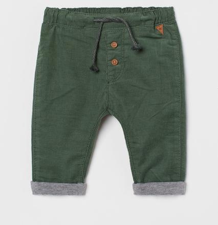 Podšité menčestrové nohavice, h&m,80