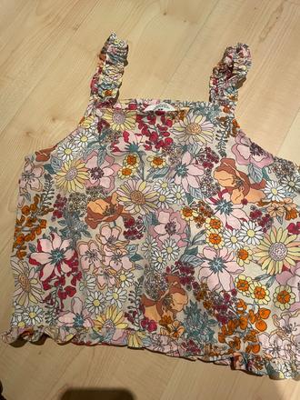 Ľahká letná blúzka kvety ramienka 12 rokov, h&m,158