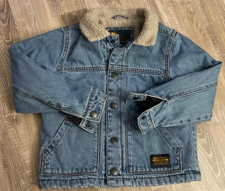 Next krásna oteplená riflová bundička s kožuškom, next,122