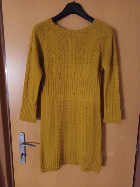 Horcicovozlte svetrove saty s, s