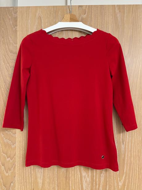 Tricko s lemovanym dekoltom, tchibo,s