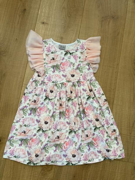 Nové kvetinkové šaty lily grey, 128
