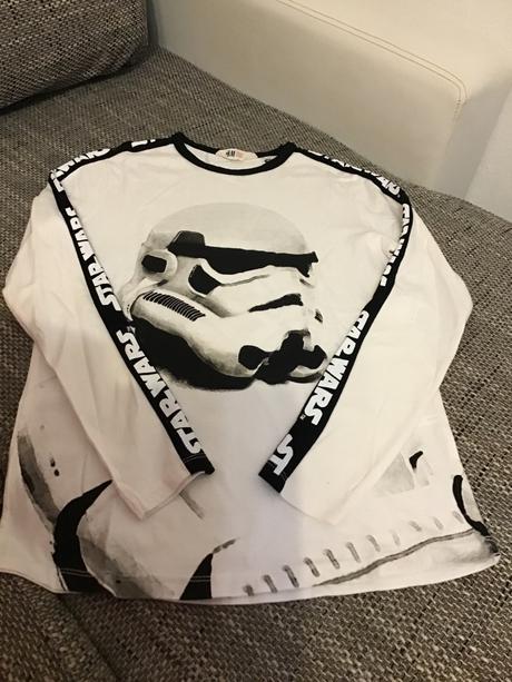 Tričko dlhy rukáv starwars, h&m,146