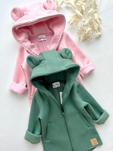 Zateplené mikiny s uškami, active,80 - 134