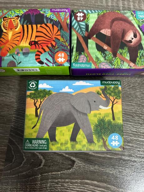 Mudpuppy detske puzzle - divoke zvierata,