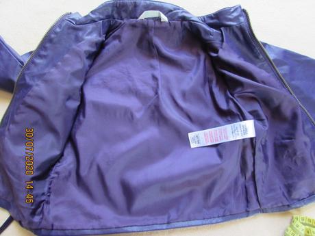 Koženková bunda fialová, marks & spencer,104