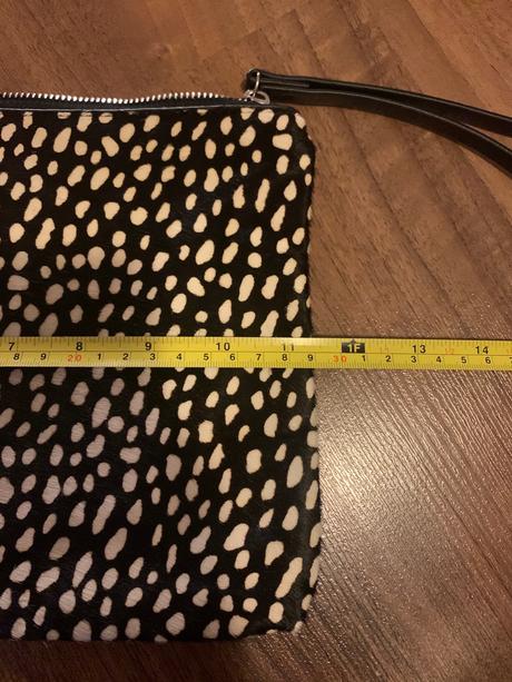 Clutch brusena koza zvieraci vzor, mango