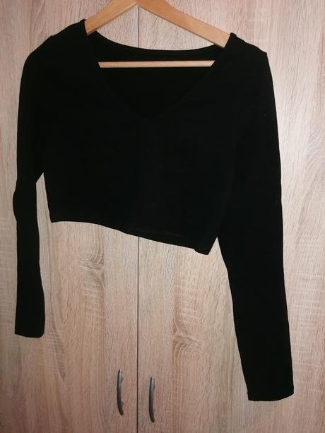 Crop top s dlhým rukávom, m