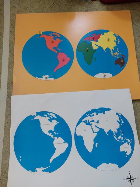 Montessori mapa- svet,
