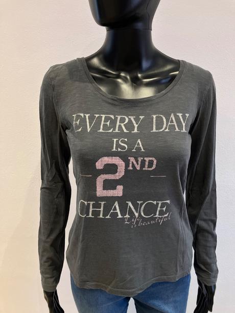 Sivé melírované tričko s nápisom (xs), colours of the world,xs