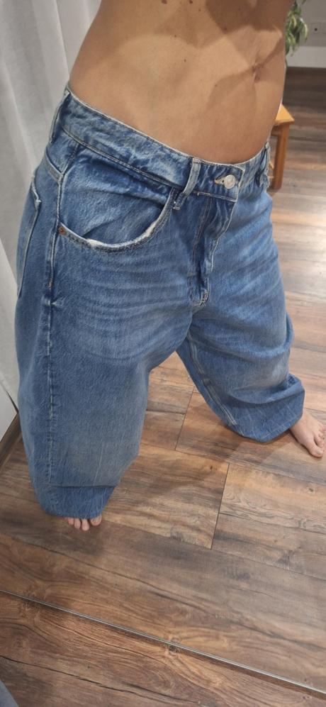 Rifle zara baggy barrel jeans 40/42, zara,40