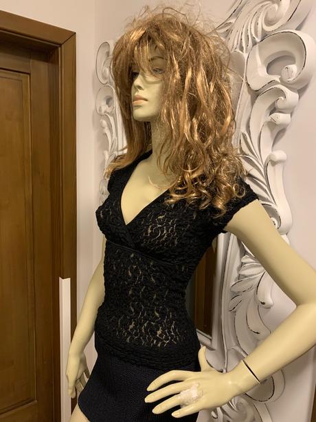 Luxusne cipkove triko, amaranto,xs