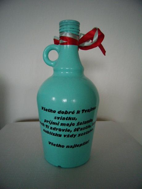 Jubilejné fľaše s veršíkom/bez- číslica po dohode, 