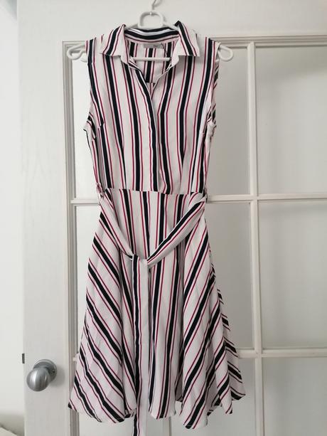 Pásikovane šaty veľ. 34, 34