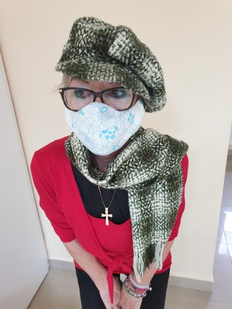 Zelený set - čiapka a šál, 