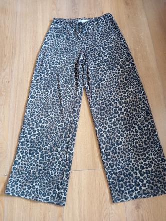 Leopard dlhé letné nohavice, h&m,152
