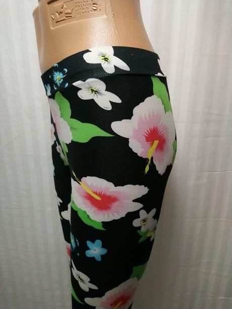 Dámske čierne elastické legíny, ellasun, veľ. xs/s, s