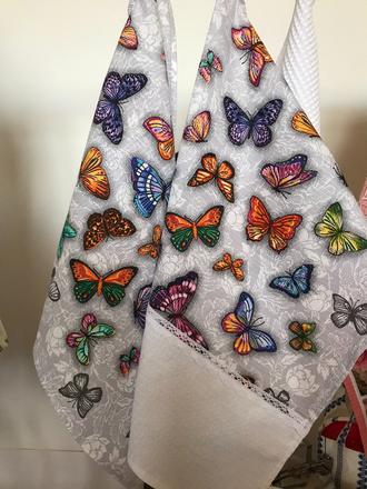 Utierky motýle s krajkou set 2 kusy, 