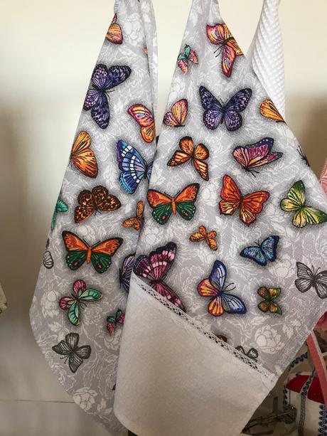 Utierky motýle s krajkou set 2 kusy, 