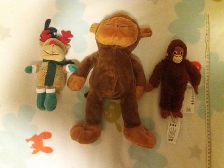 Plysove hračky opica a sob,