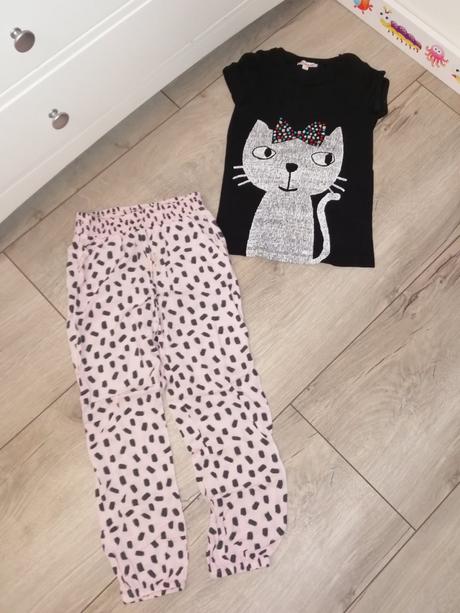 Tričko s mačickou, nohavice, bluezoo,122
