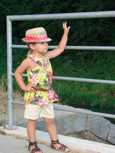 Šortky s lienkovým opaskom (1x oblečené), h&m,98