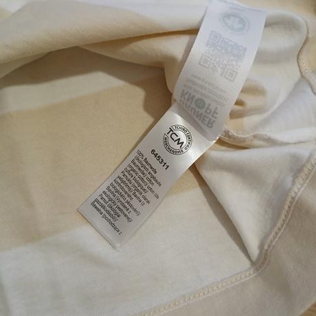 Béžovo-biele pásikavé tričko, tchibo,46