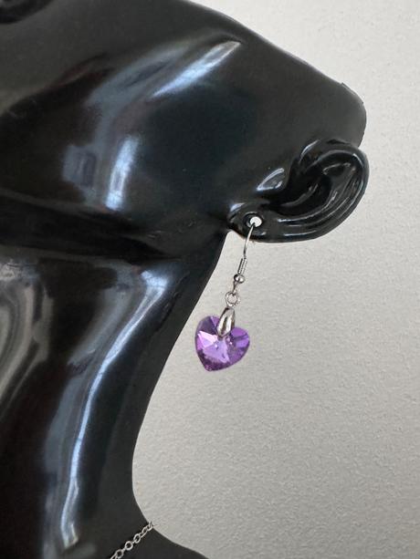 Set náušnice + retiazka s príveskom srdiečko,