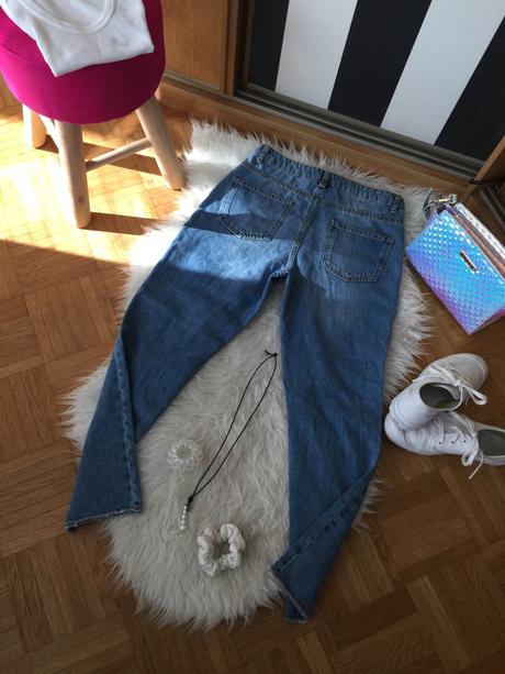 Perlickove potrhane rifle, calzedonia,xs