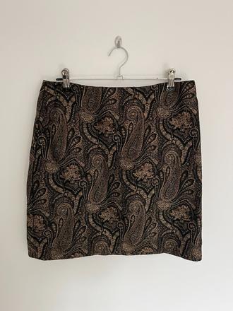 Zlatá čierna elegantná vzorovaná vintage mini, s