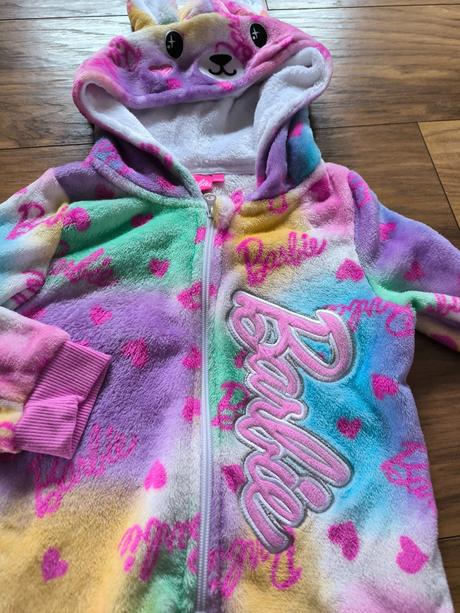 Barbie teplý overal 110/116, barbie,110