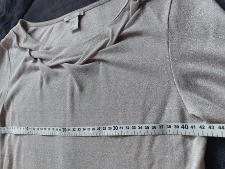 Tričko,top s-m  strieborná perlet, h&m,m