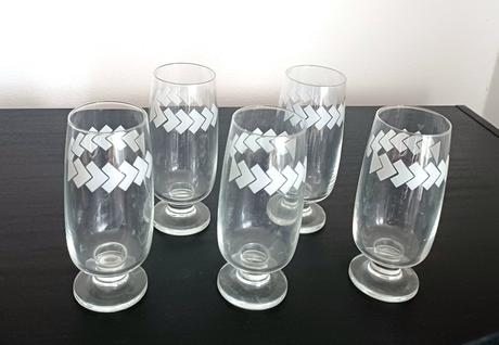 5 x starý pohár 3,5 dcl, 