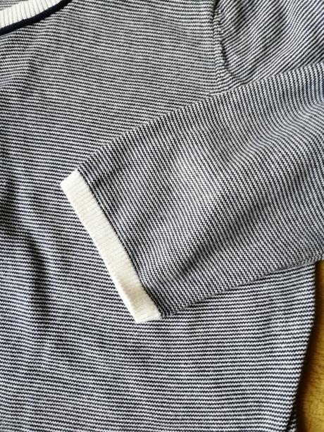 Námornícky modro biely sveter h&m, h&m,m