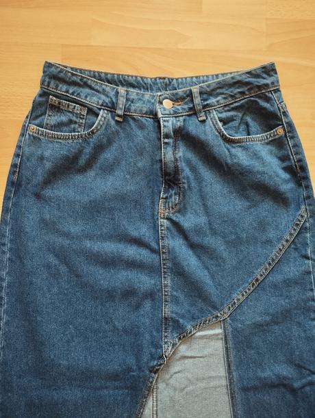 Riflová dlhá sukňa shein, 40