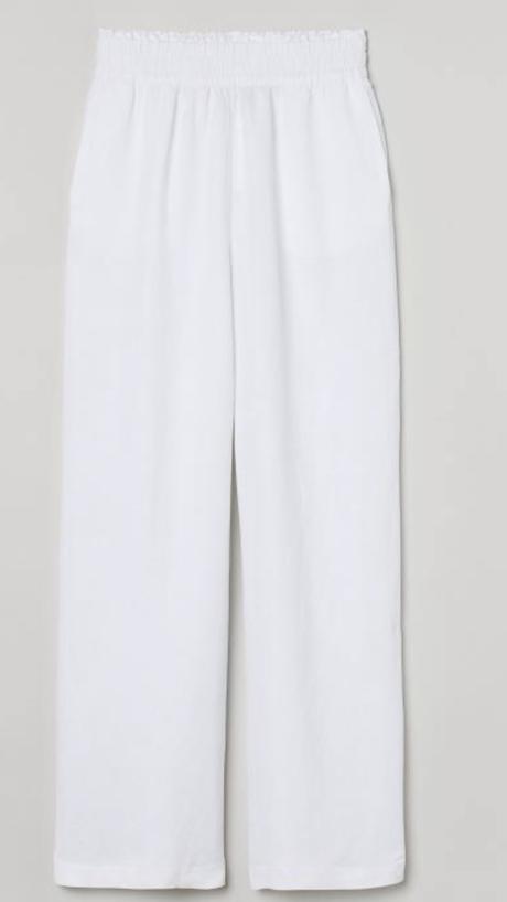 Ľanové nohavice h&m, h&m,s