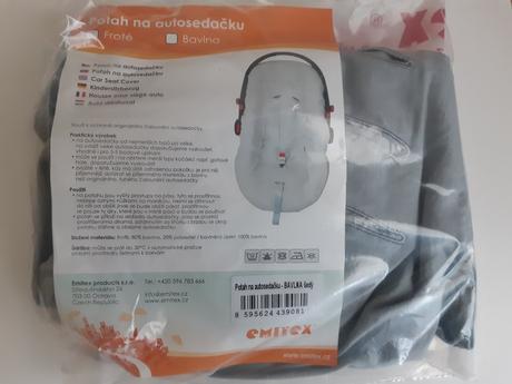 Poťah na autosedačku, emitex