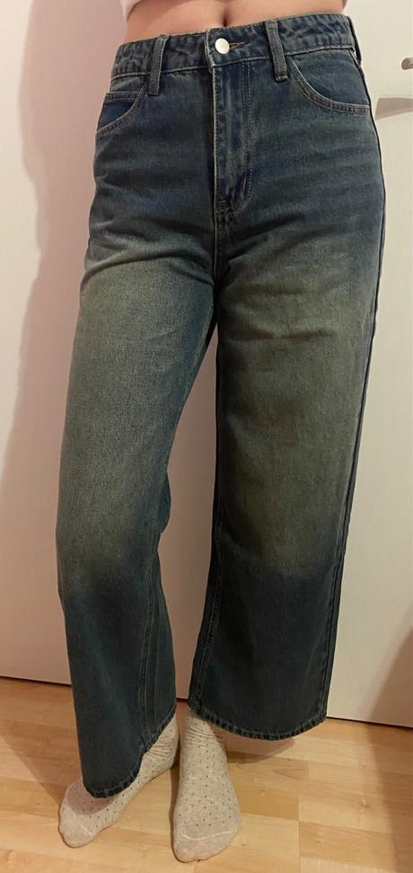 Dámske/dievčenské wide leg jeans zo shein, m