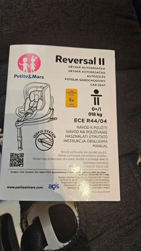 Autosedacka petite&mars reversal ii, petite&mars