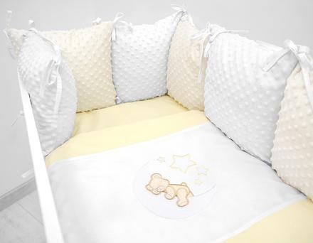 Vankúšikový mantinel s minky s obliečkami, šírka (cm): 90,dĺžka (cm): 120