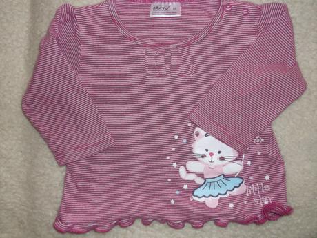 Tričko s mačičkou 12 -18 mes., okay,80