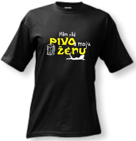 Tričko - mám rád pivo a moju ženu, l - xxxl