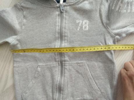 Šedá mikina na zips s kapucňou, f&f,98