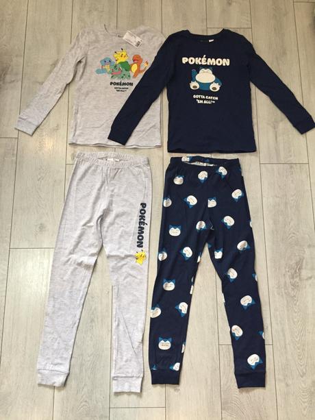 Chlapčenske pyžamo pokemon dvojbalenie, h&m,110 / 116 / 134 / 140